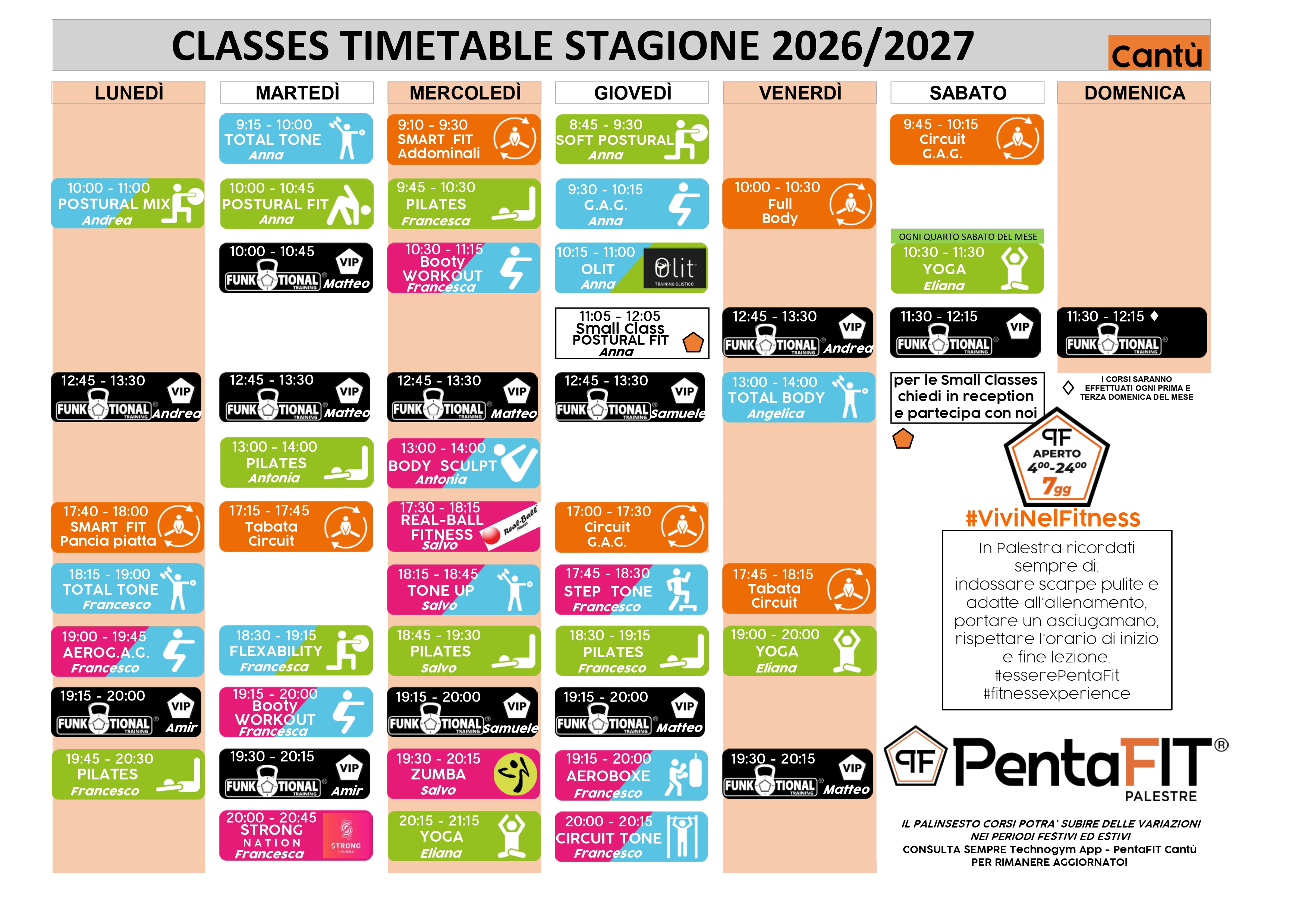 corsi pentafit